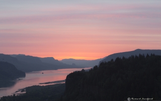 Columbia River Gorge Pink Sky