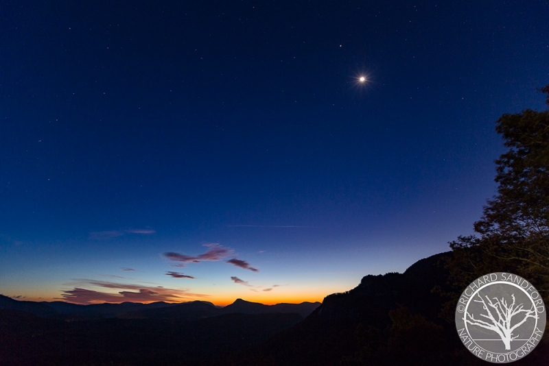 Rhodes Big View Twilight Stars and Moon